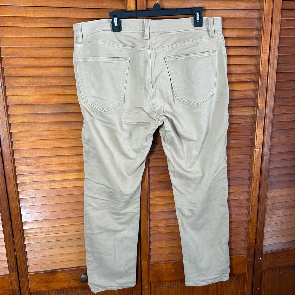 Banana‎ Republic Traveler Pants Mens 36/30 Khaki Tan Slim Straight Chino Jeans